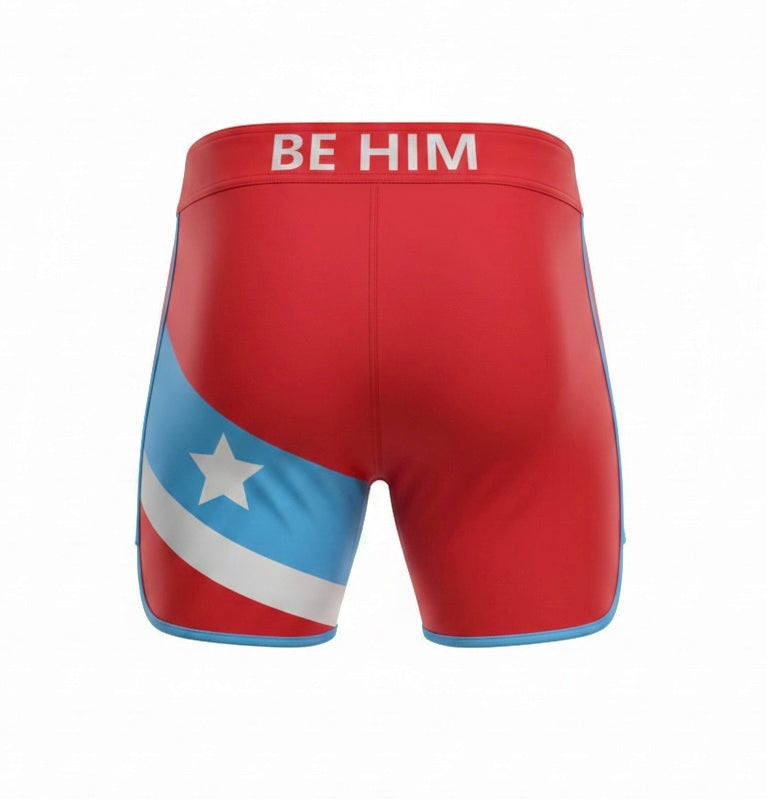 BORICUAS - BE HIM Men’s Physique Competition Board Shorts