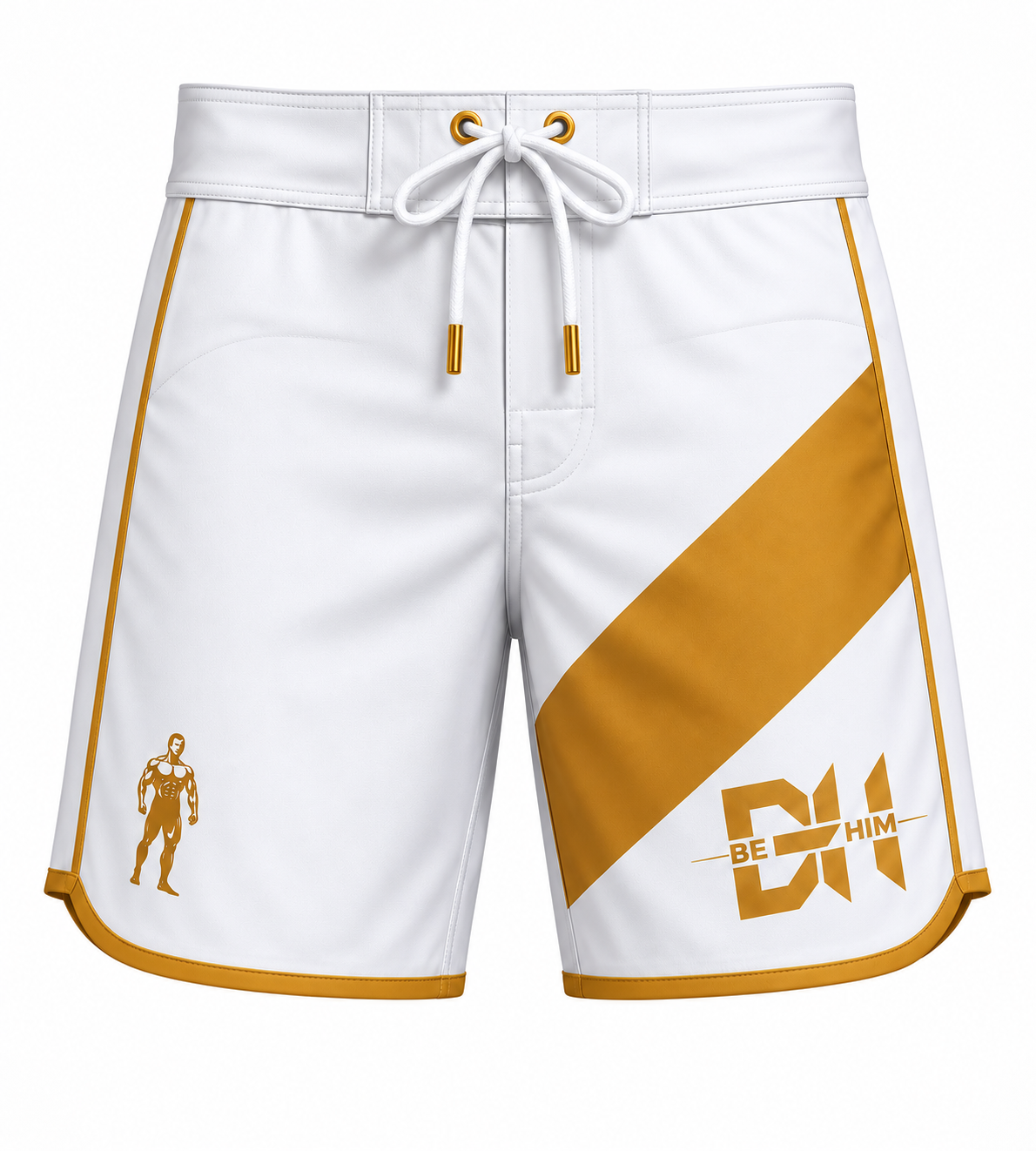 Arctic Gold - BE HIM Men’s Physique Competition Board Shorts (Slim Fit)