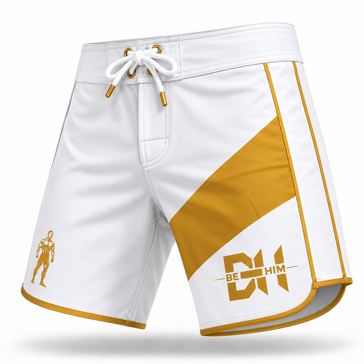 Arctic Gold - BE HIM Men’s Physique Competition Board Shorts (Slim Fit)