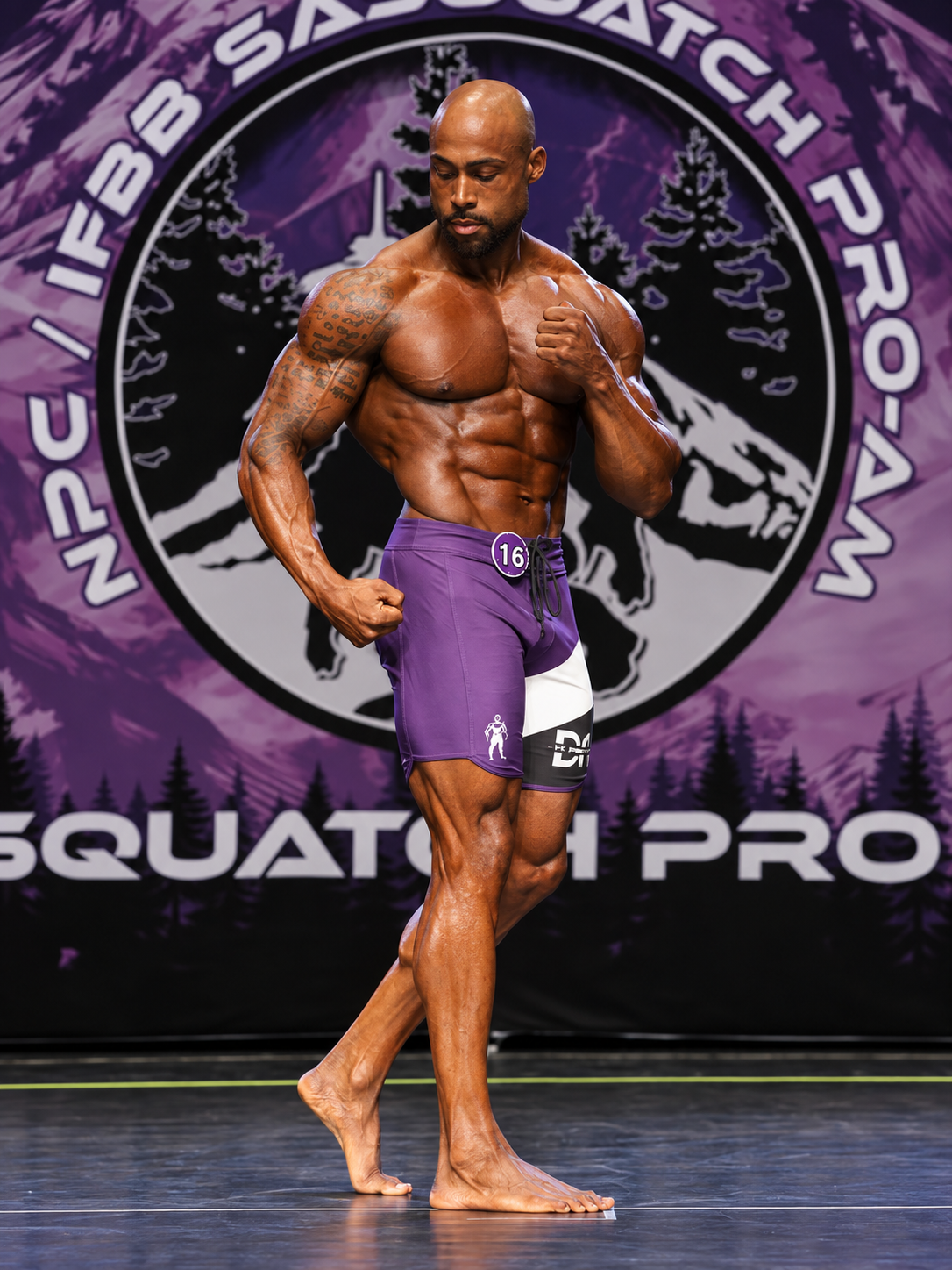 The Vipers - BE HIM Men’s Physique Competition Board Shorts (Slim Fit)