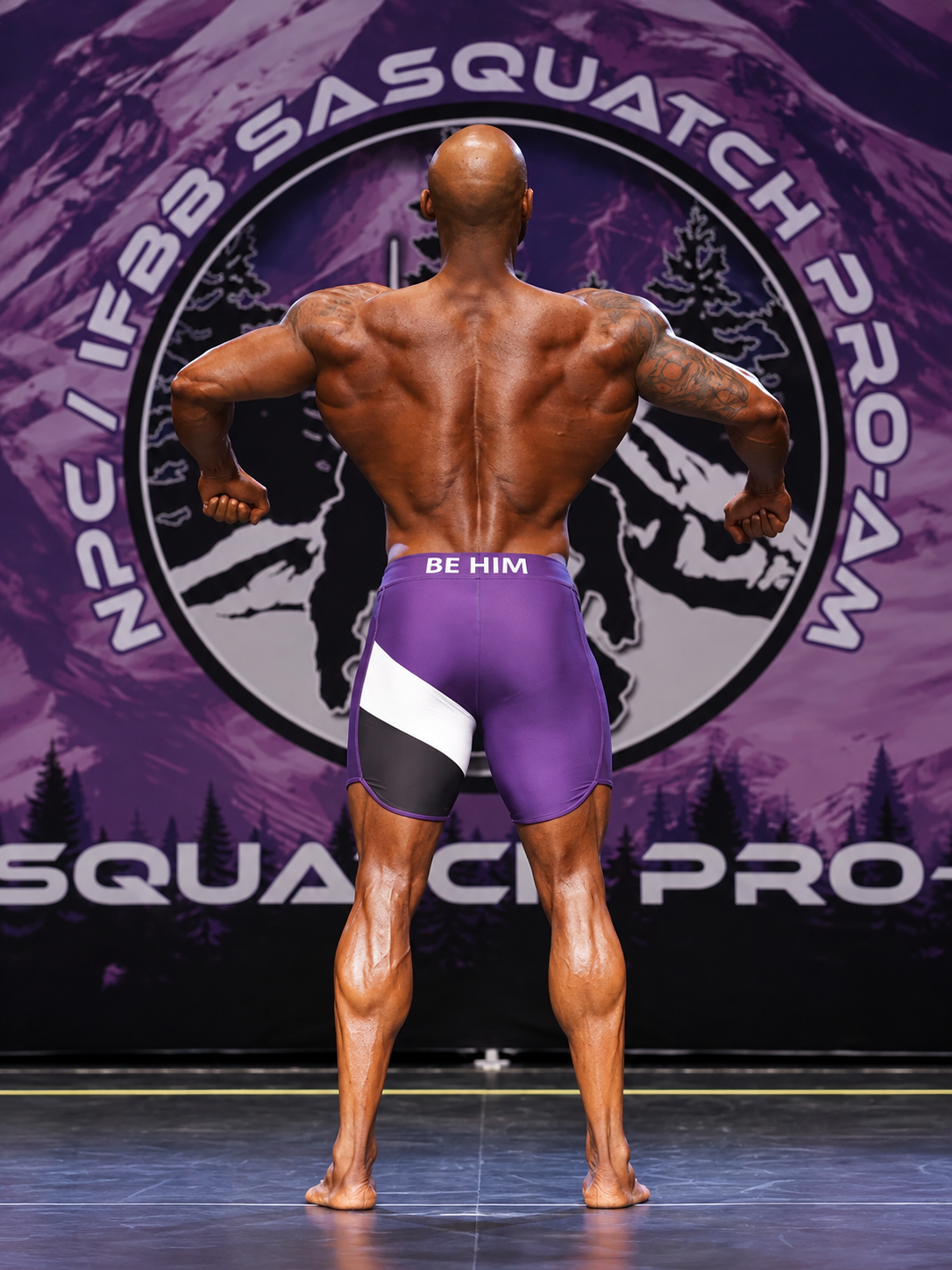 The Vipers - BE HIM Men’s Physique Competition Board Shorts (Slim Fit)