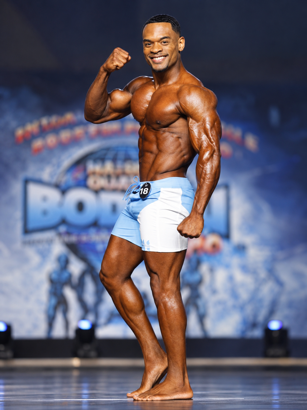 Cloud Nines - BE HIM Men’s Physique Competition Board Shorts (Slim Fit)