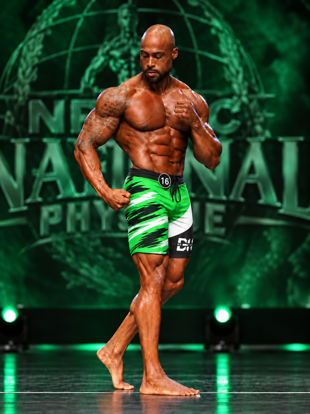 SUPER SURGE - BE HIM Men’s Physique Competition Board Shorts